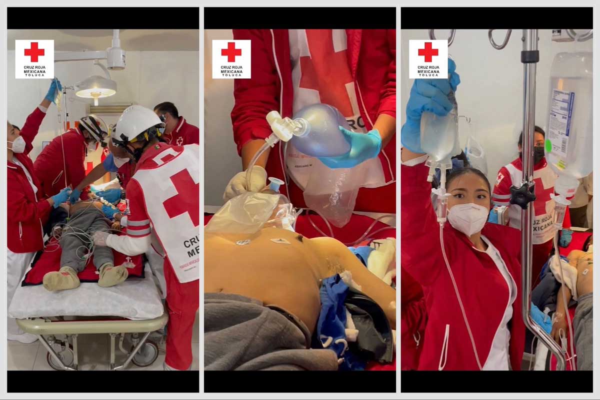 #Video Personal de la Cruz Roja Toluca salva la vida de un hombre