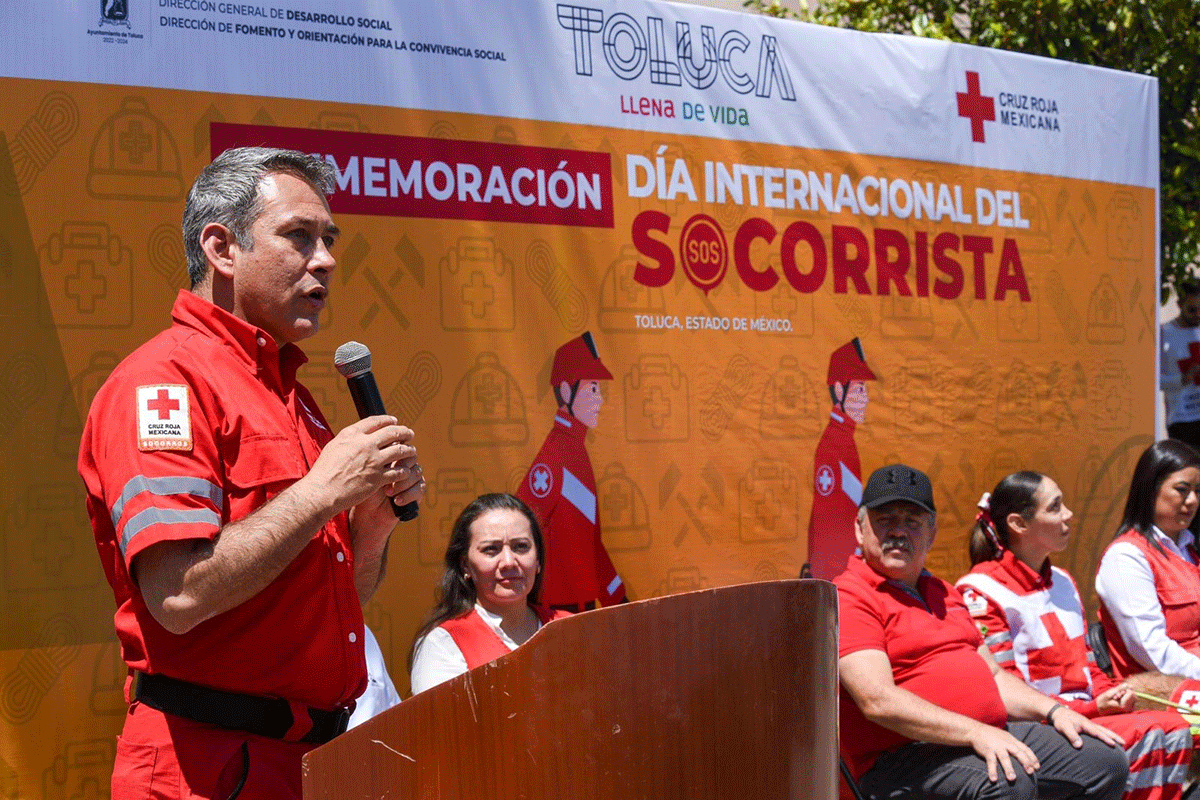 Mario Vázquez de la Torre, presidente del Consejo Local de Cruz Roja Mexicana en Toluca