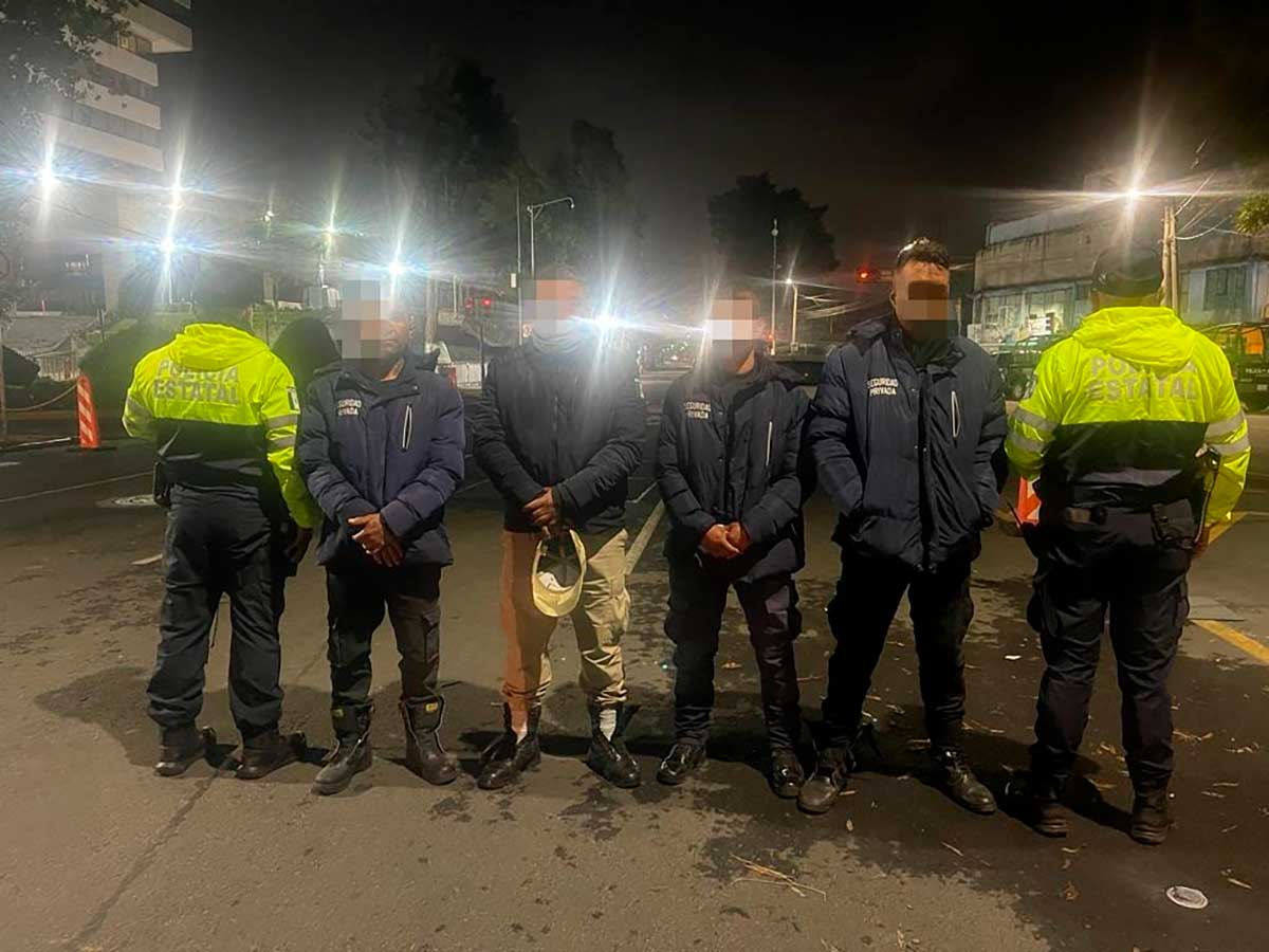 Autoridades detuvieron a 4 elementos de seguridad privada como sospechosos relacionados al incendio de la central de abastos de Toluca