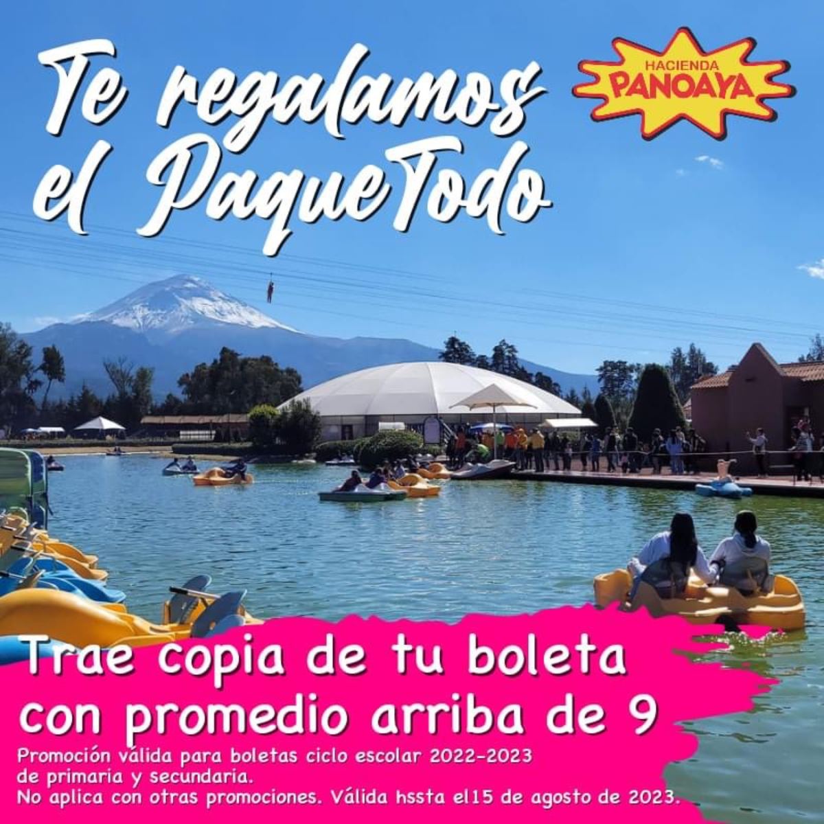 Publiciada de la promoción para estudiantes de la hacienda panoaya