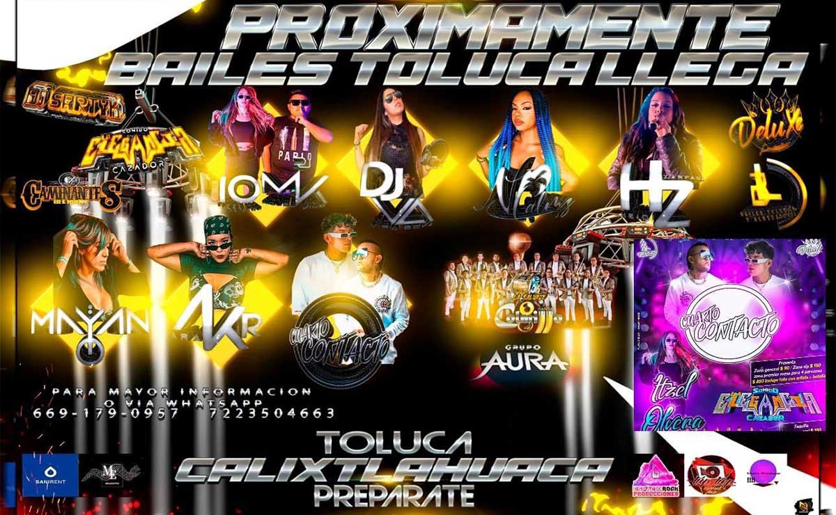 Cartel de baile en Calixtlahuaca Urban Fest