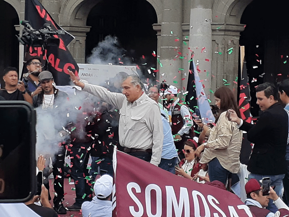Cierra recorrido nacional Adán Augusto López Hernánddez ante miles de simpatizantes en Toluca 