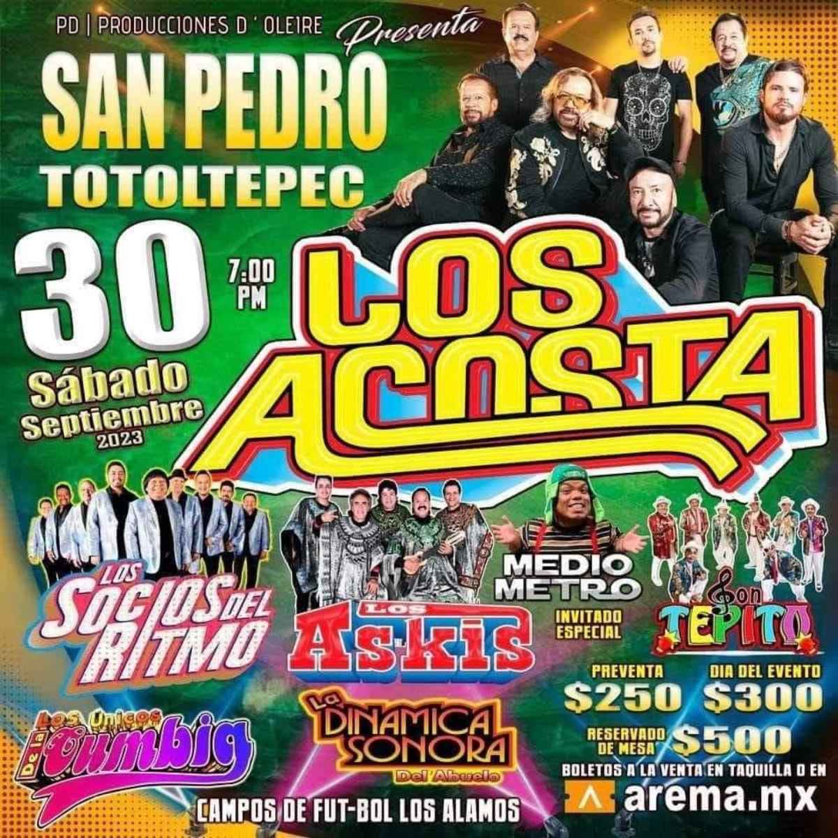 Publicidad de Los Acosta en Toluca