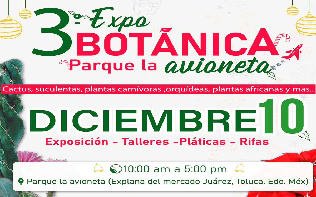 cartel oficial de Expo Plantera Toluca 2023 de diciembre