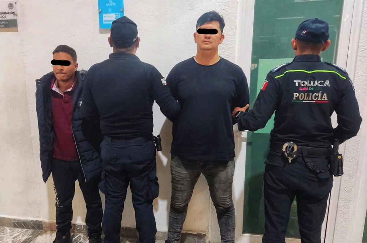Captura policía de Toluca a presuntos extorsionadores