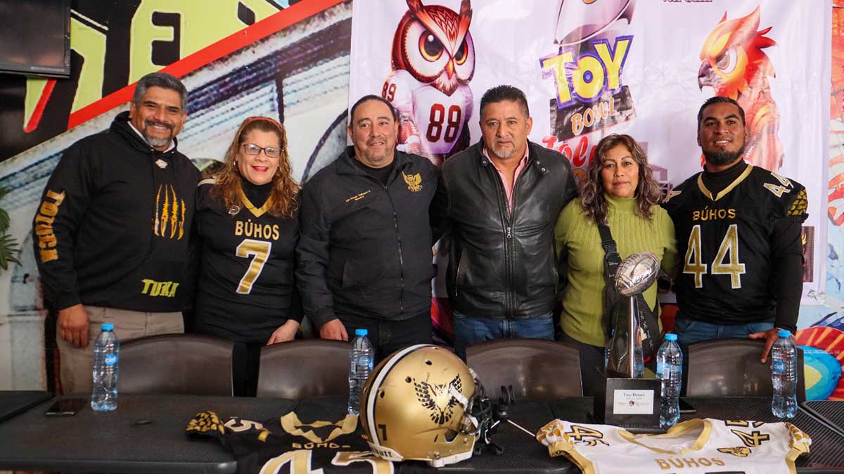 Conferencia de prensa para invitar al "Tazón del Juguete" 2024, un evento para regalar juguetes y sonrisas a niños de escasos recursos