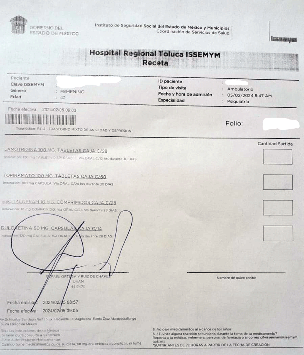 Issemym sin medicamentos para el tratamiento de enfermedades psiquiátricas