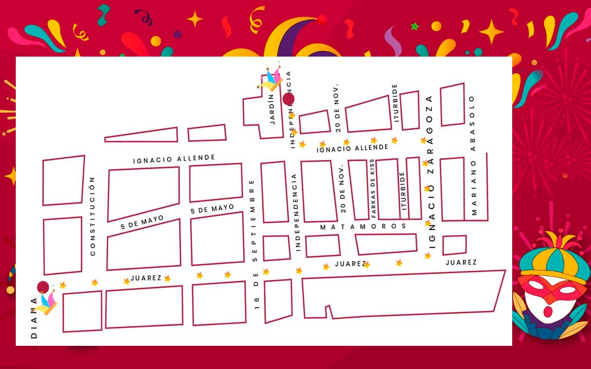 calles por las que pasara el carnaval de ixtapan de la sal