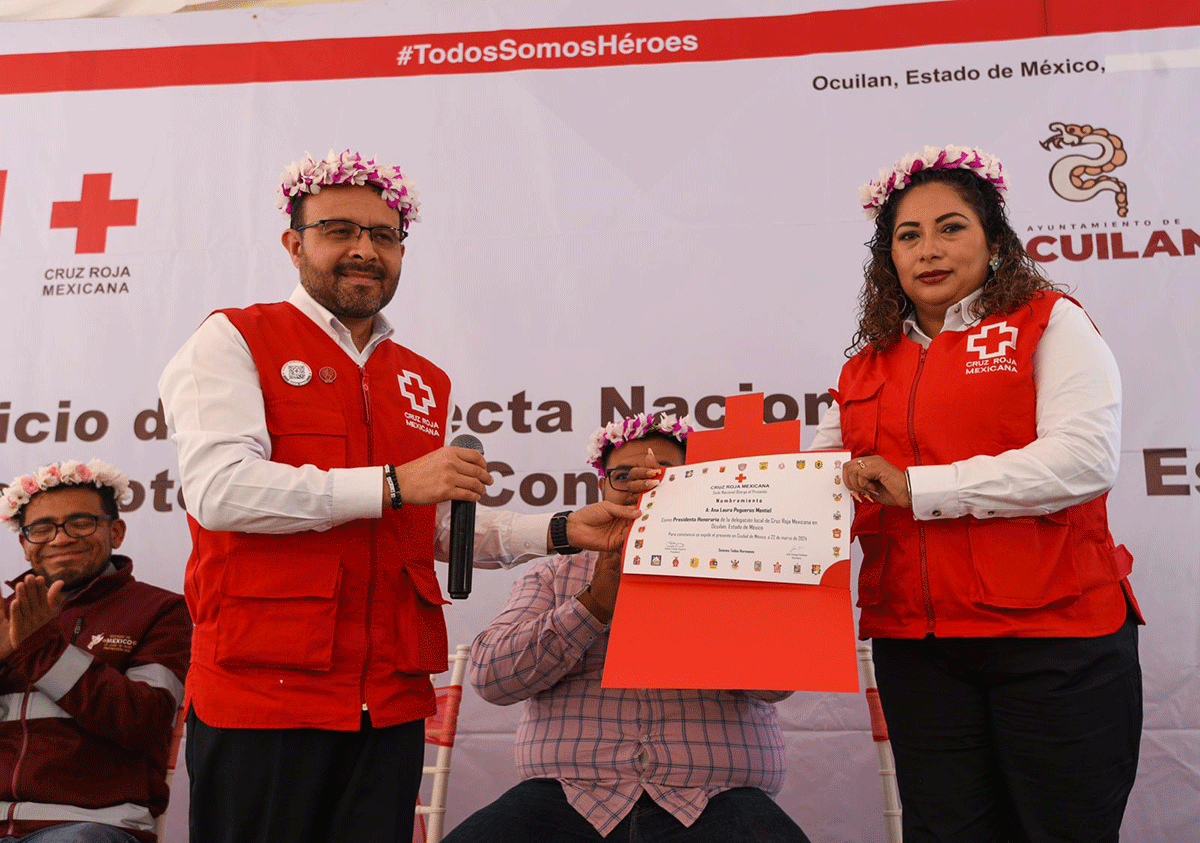 Inicia Colecta Nacional 2024 de Cruz Roja Mexicana en Ocuilan
