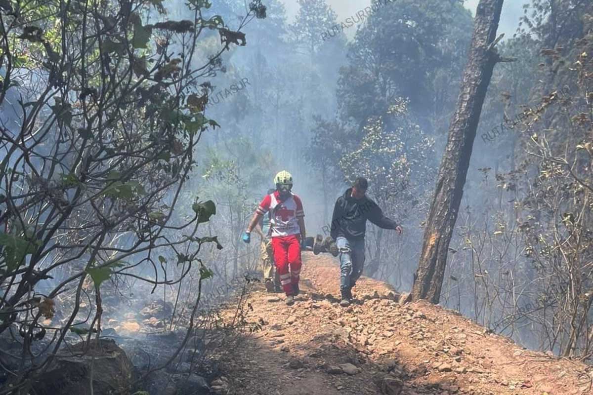 Fallecen tres brigadistas en incendio forestal registrado en Donato Guerra