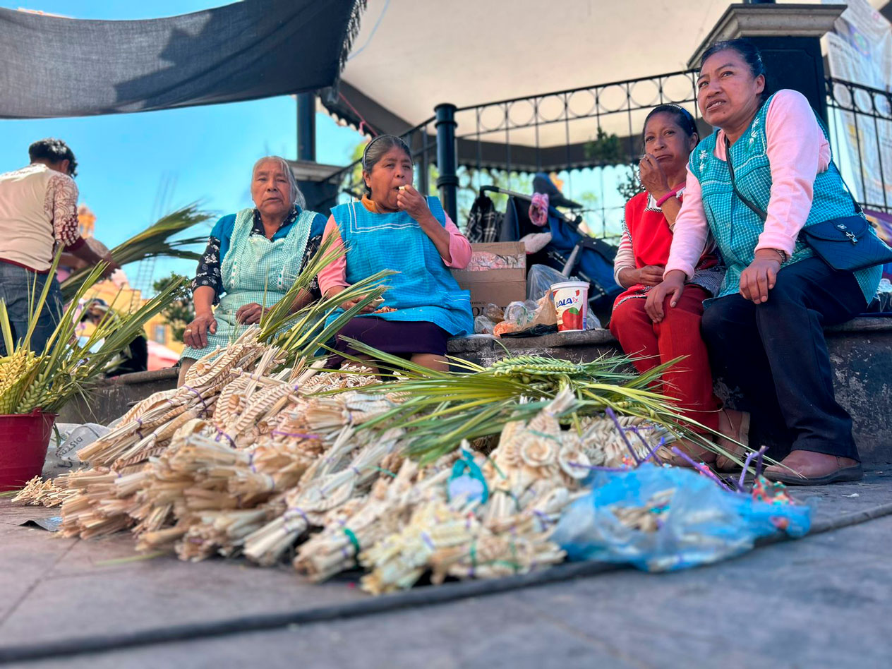Mercado de palma; tradiciones de Toluca previo a Semana Santa 2024