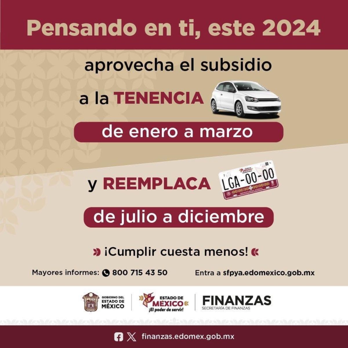 Tenencia Estado de México 2024