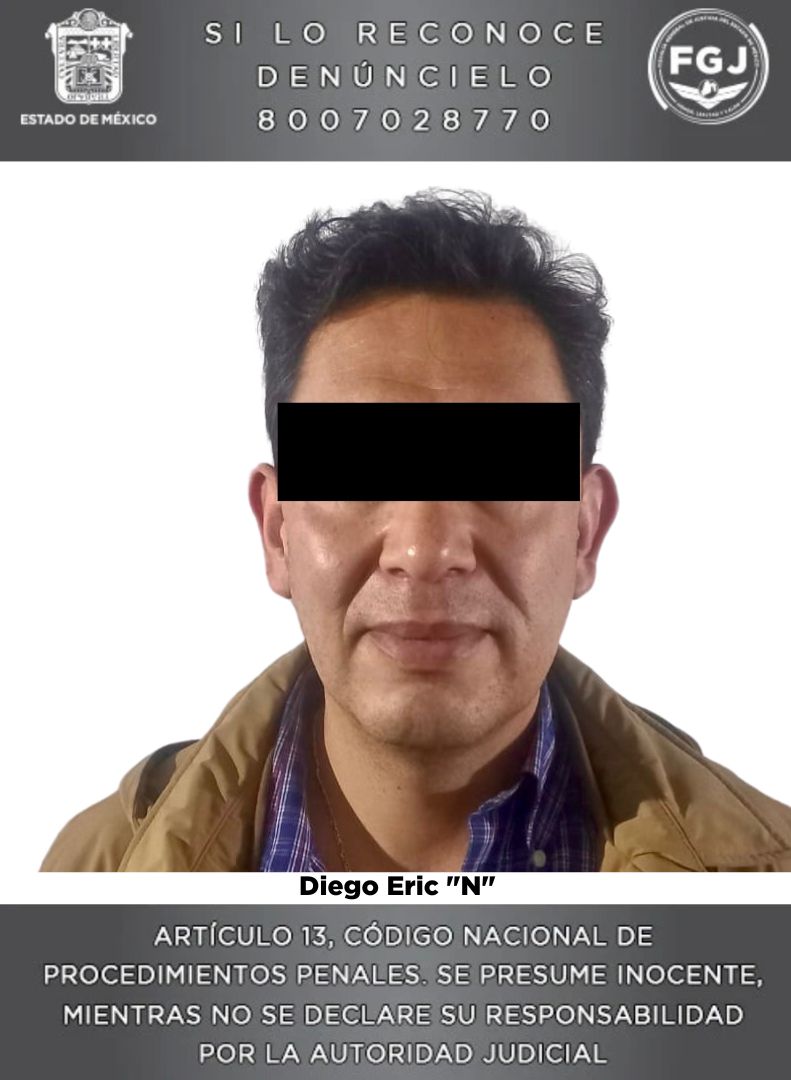 Diego Eric N, presidente con licencia en Tianguistenco, detenido por FGJEM