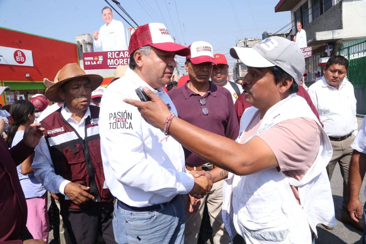Recorrido de Ricardo Moreno en Toluca 2024
