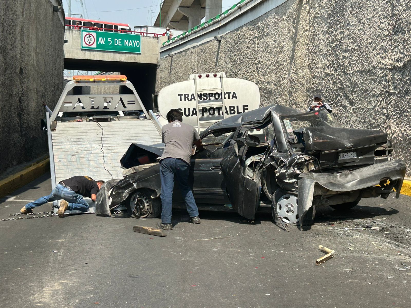 accidente vial en Av Las Torres