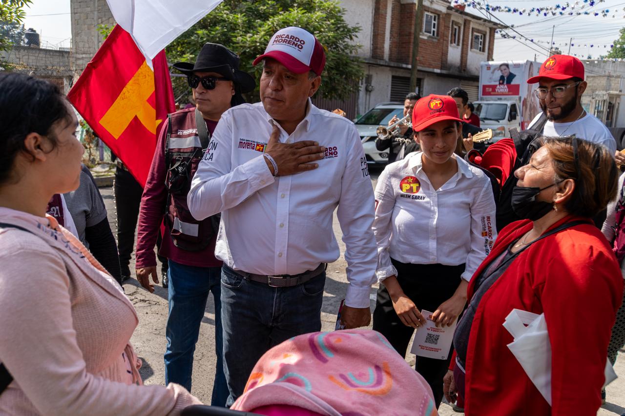 Campaña de Ricardo Moreno en Santa María Totoltepec