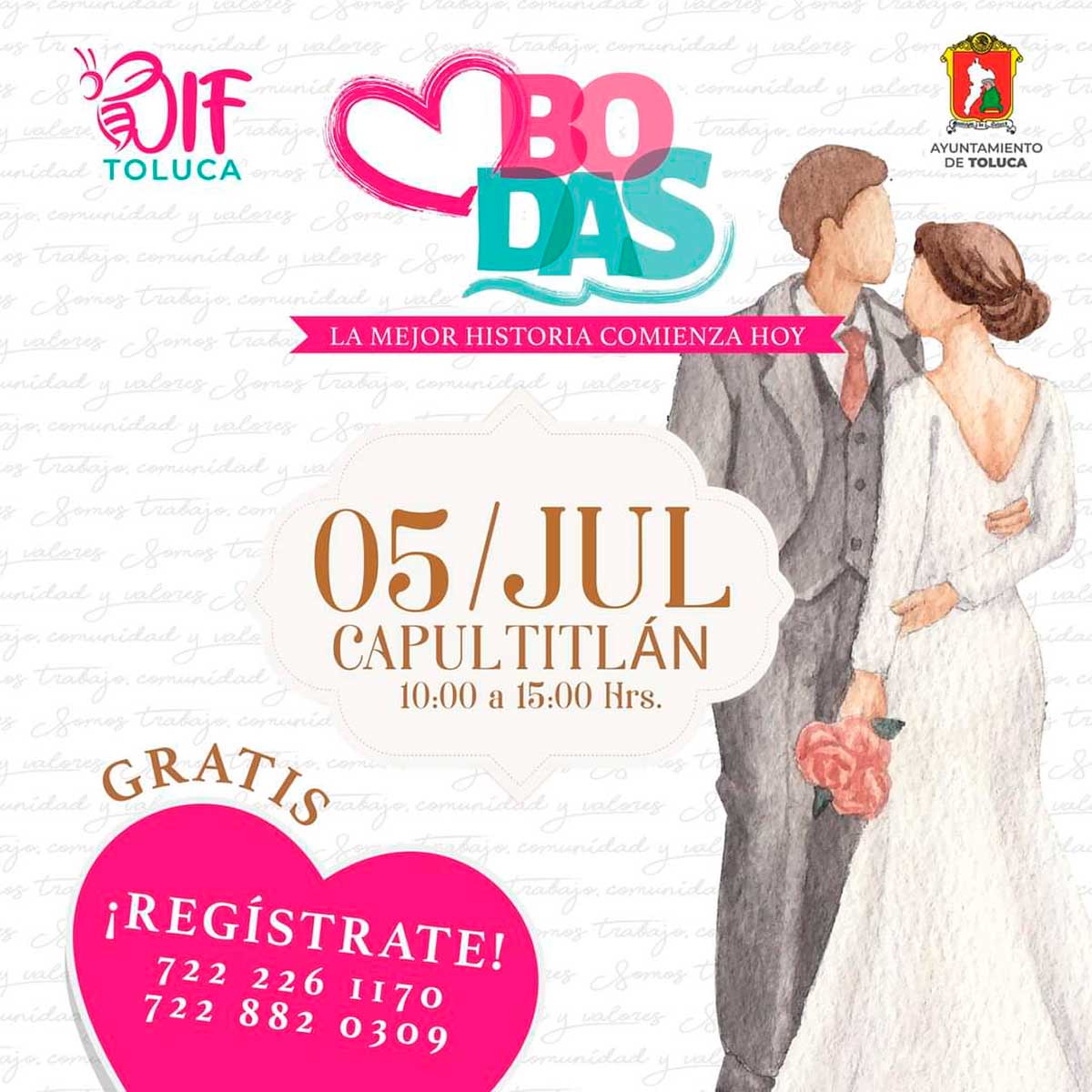 ¡Dile «Sí, Quiero» en Grande! DIF Toluca Celebra Bodas Comunitarias con Mucho Amor