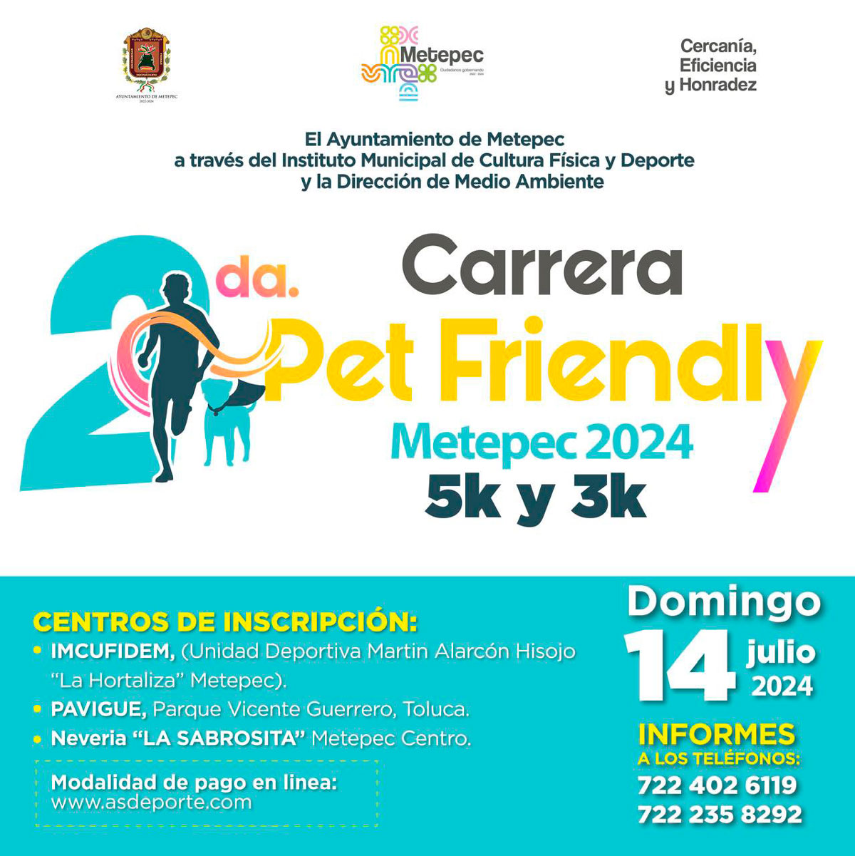 Asiste a la Segunda Carrera Pet Friendly en Metepec