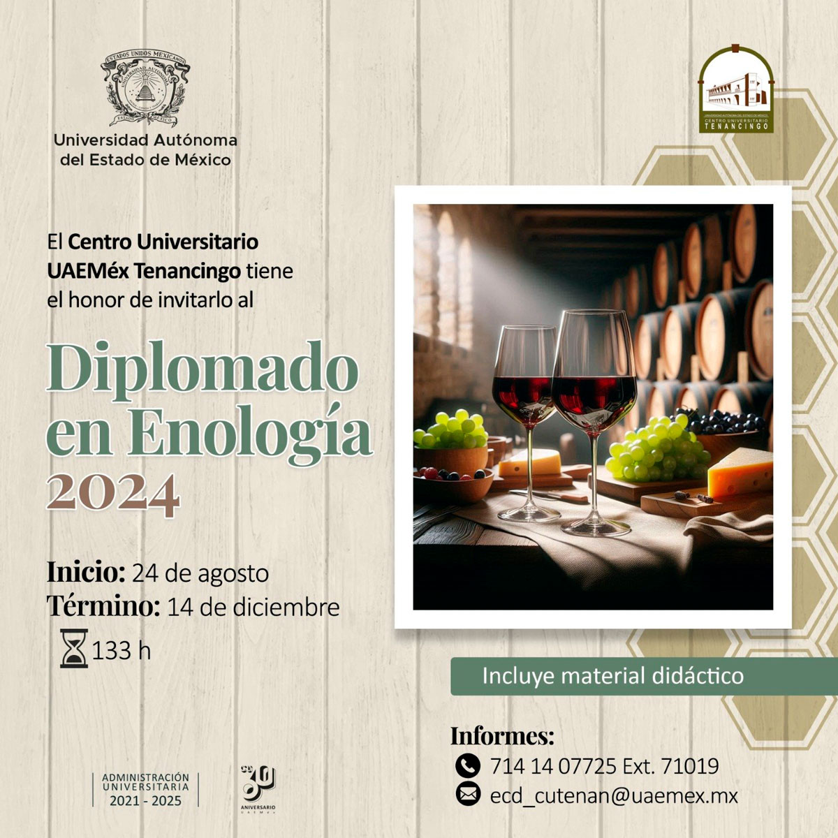 ¿Quieres se experto en vino? UAEMéx ofrece Diplomado en Enología