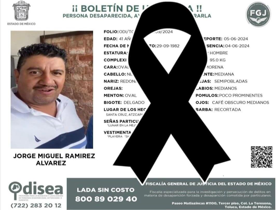 En Tejupilco, localizan sin vida a empresario desaparecido en Toluca