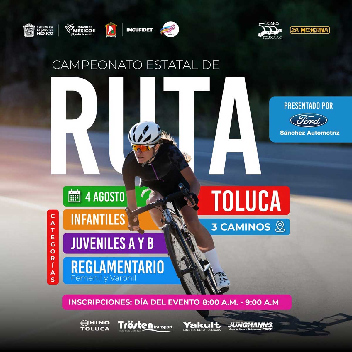 Capeonato Estatal de ruta de Bicileta en Toluca