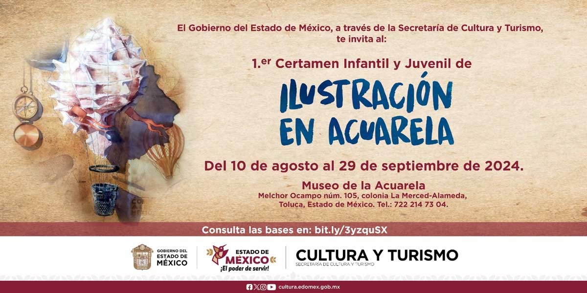 Edomex invita al Certamen Infantil y Juvenil de Ilustración en Acuarela