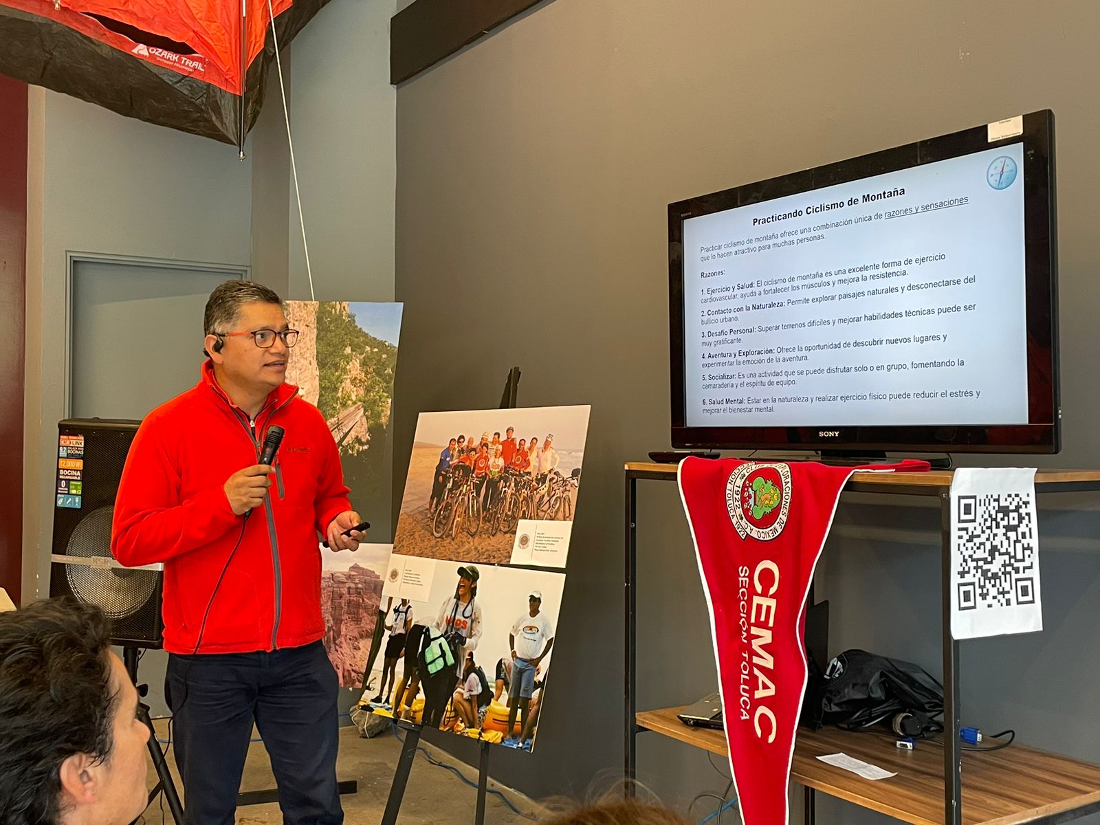 Presentación de ciclismo por experto en Toluca