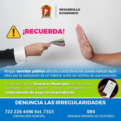 Ya puedes denunciar cobros indebidos por trámites en Toluca