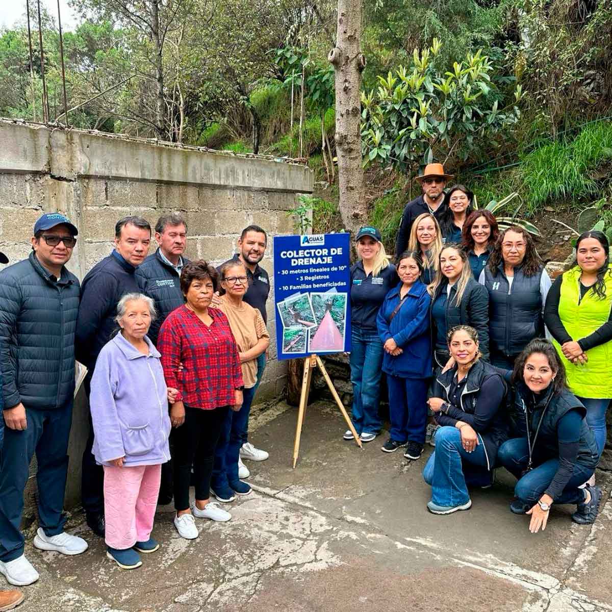 Entregan Colector de Drenaje en Huixquilucan