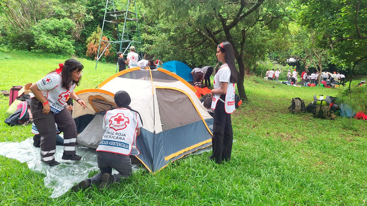 Participan mexiquenses en el Campamento Nacional de Juventud 2024 de Cruz Roja Mexicana