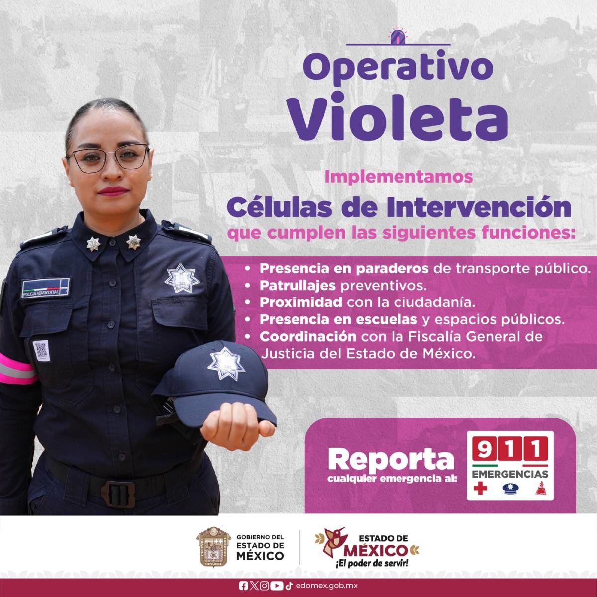 Operativo Violeta en Edomex