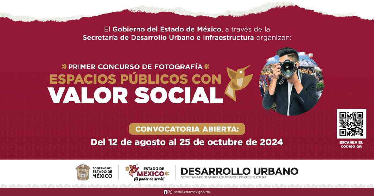 Participa en el 1er Concurso de Fotografía de espacios públicos de Edomex