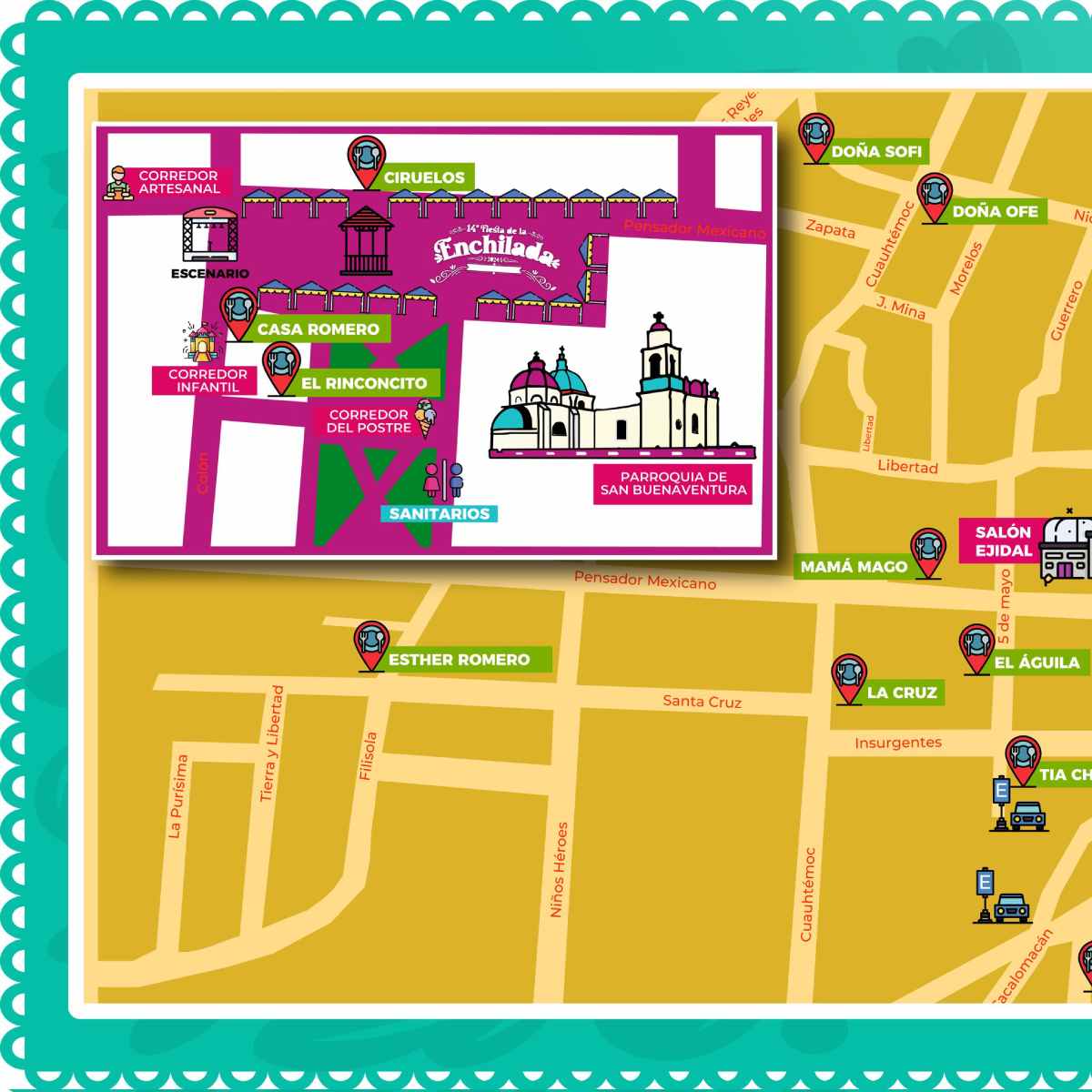 Feria de la Enchilada mapa