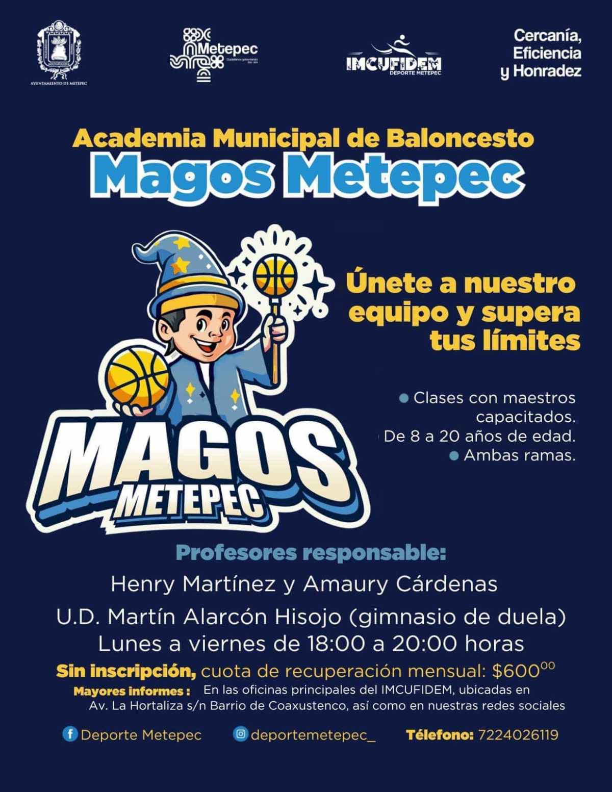 Academia de baloncesto en Metepec