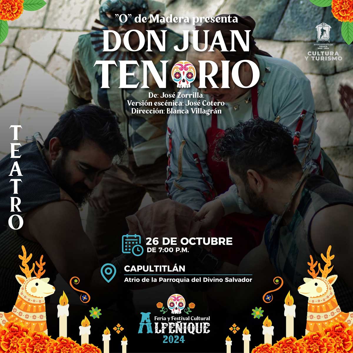 Anuncios de Actividades por Día de Muertos en Toluca.