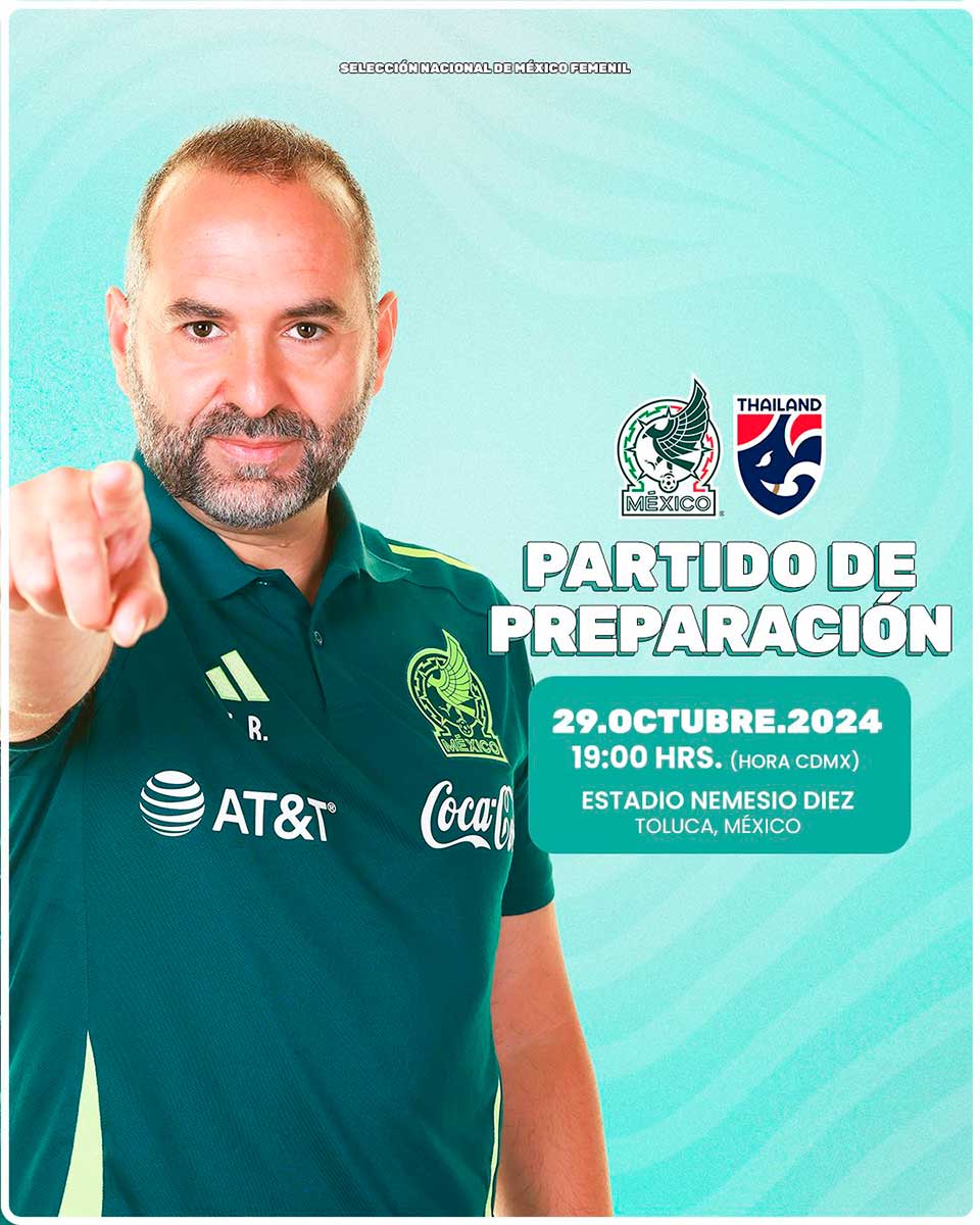 Publicidad del partido de la Selección Mexicana Femenil.