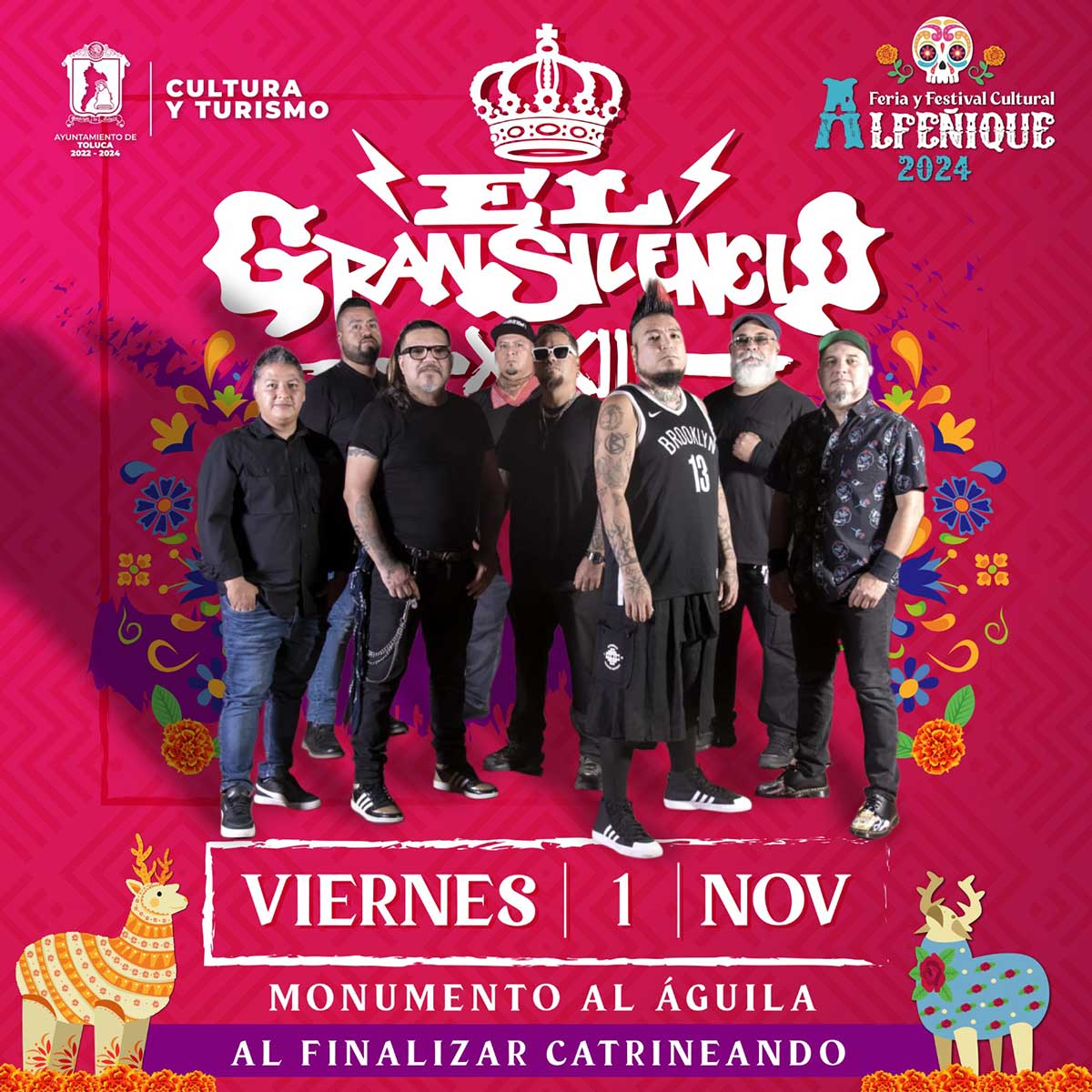 Anuncio de concierto de El Gran Silencio en Toluca.