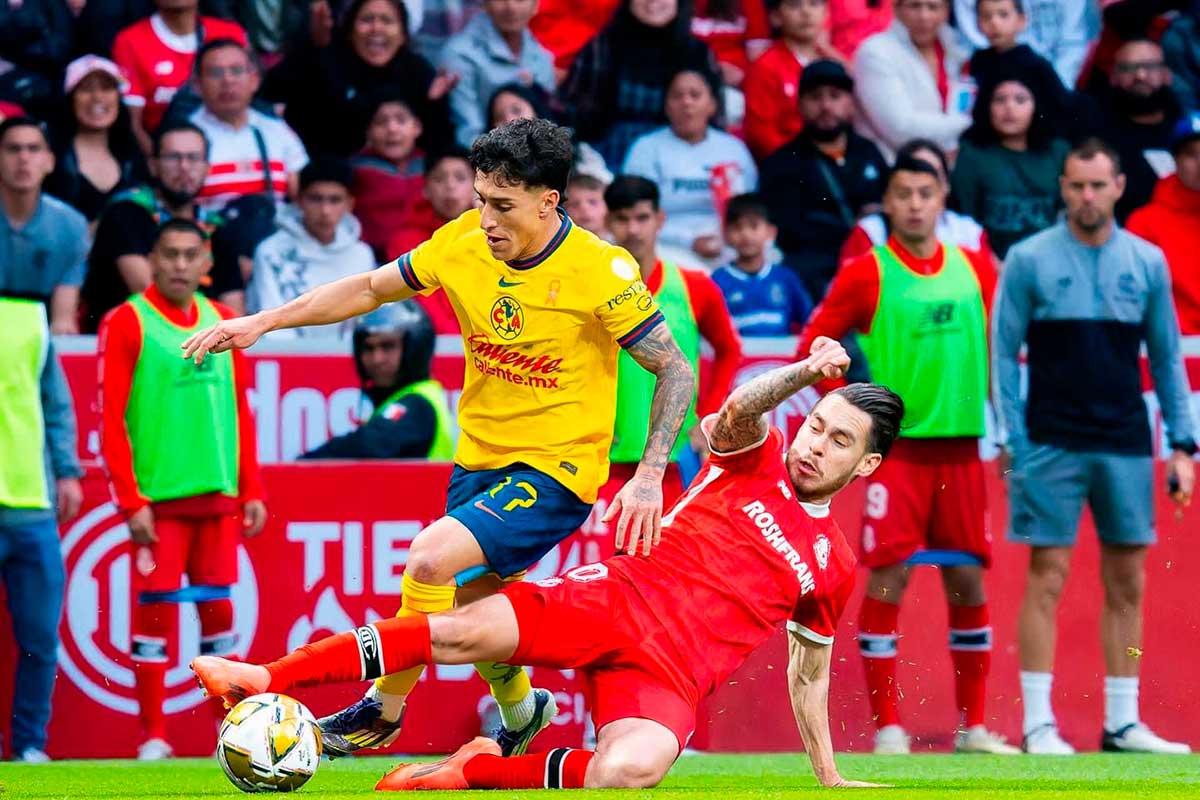 Amércia elimina a los Diablos Rojos del Toluca en los semifinales del Apertura 2024.