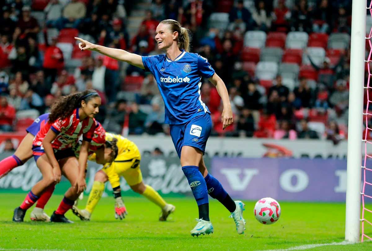 Toluca Femenil durante encuentro de Fútbol.