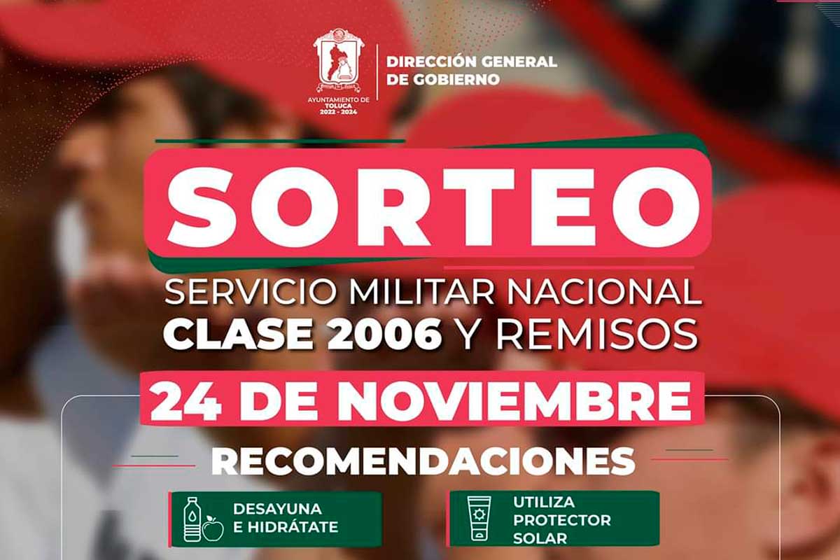 Toluca Invita a Jóvenes Conscriptos a Completar su Trámite del Servicio Militar