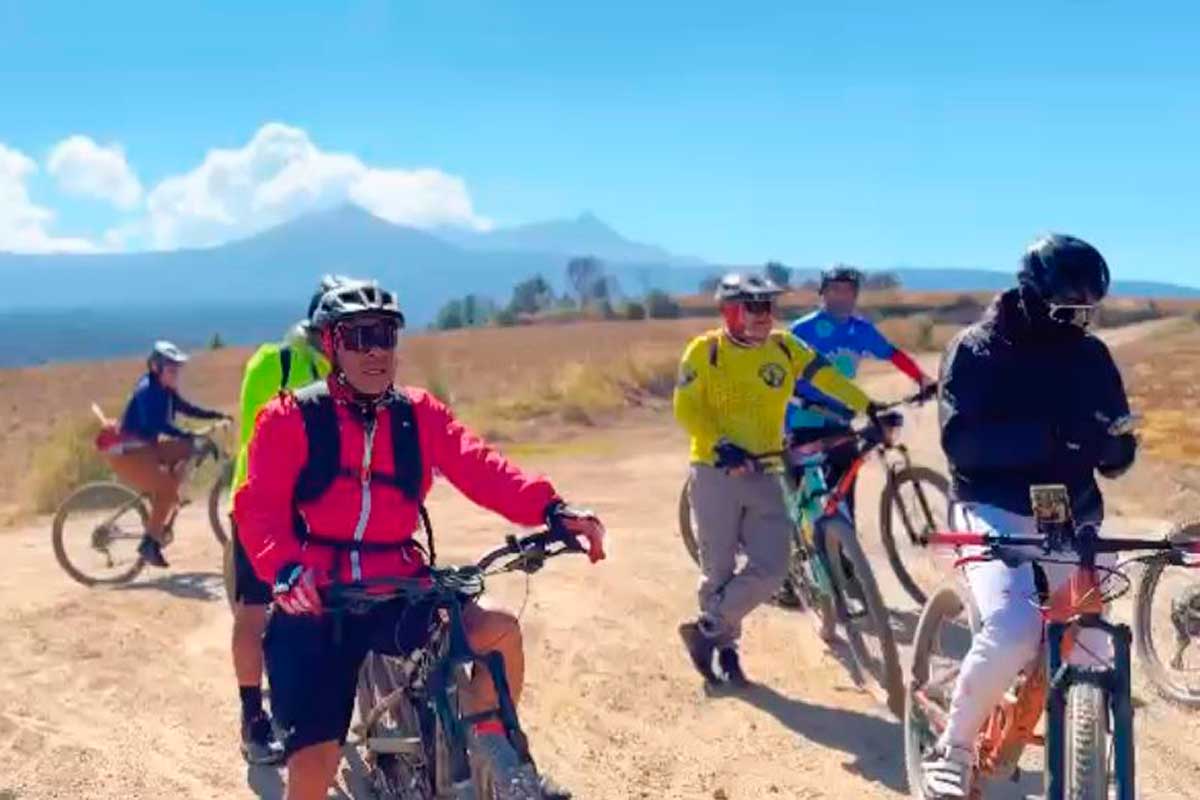 Bikers del epic Bike Maratón y Epic Trail Running en el Nevado de Toluca.