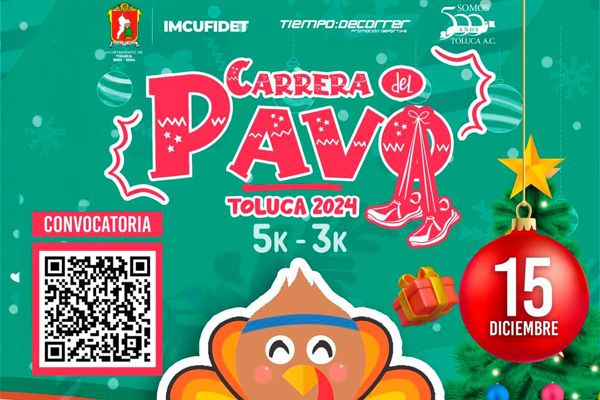 Todo Listo para la Primera Carrera del Pavo 5K en Toluca