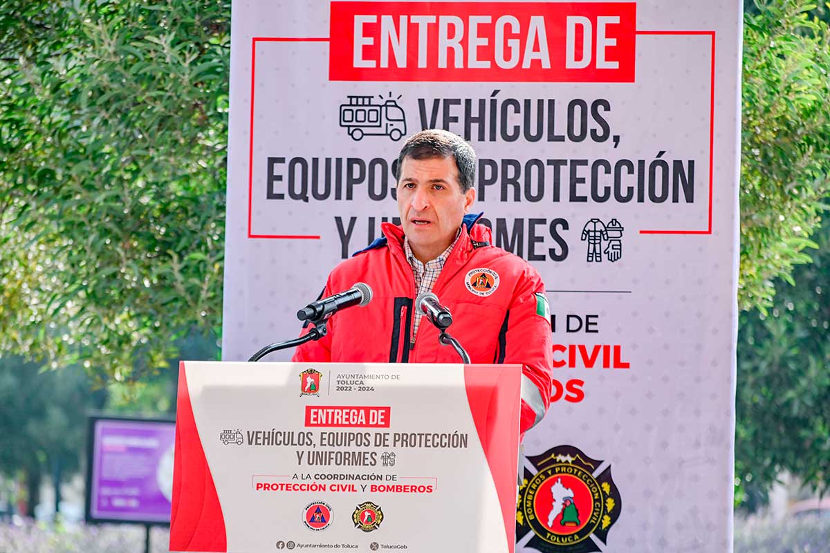 El Ayuntamiento de Toluca equipa a Protección Civil y Bomberos.