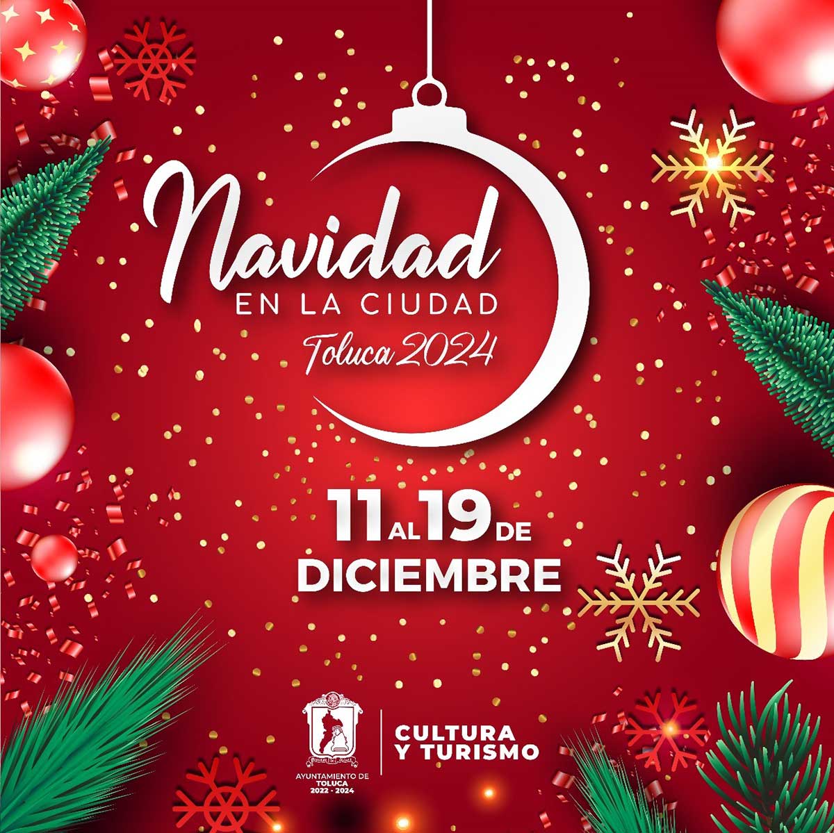 Anuncian  celebraciones de la Navidad en Toluca.