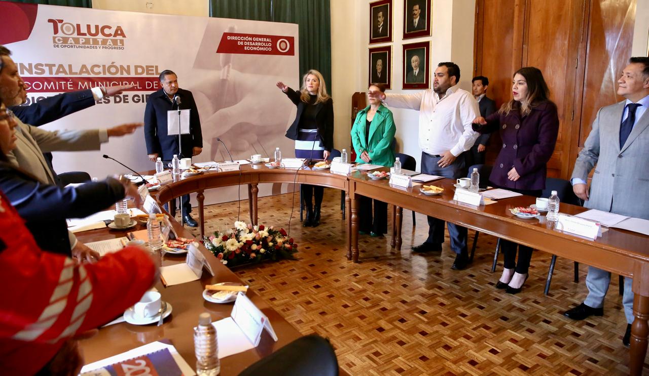 Toluca instala el Comité Municipal de Giro para atender el emprendimiento.