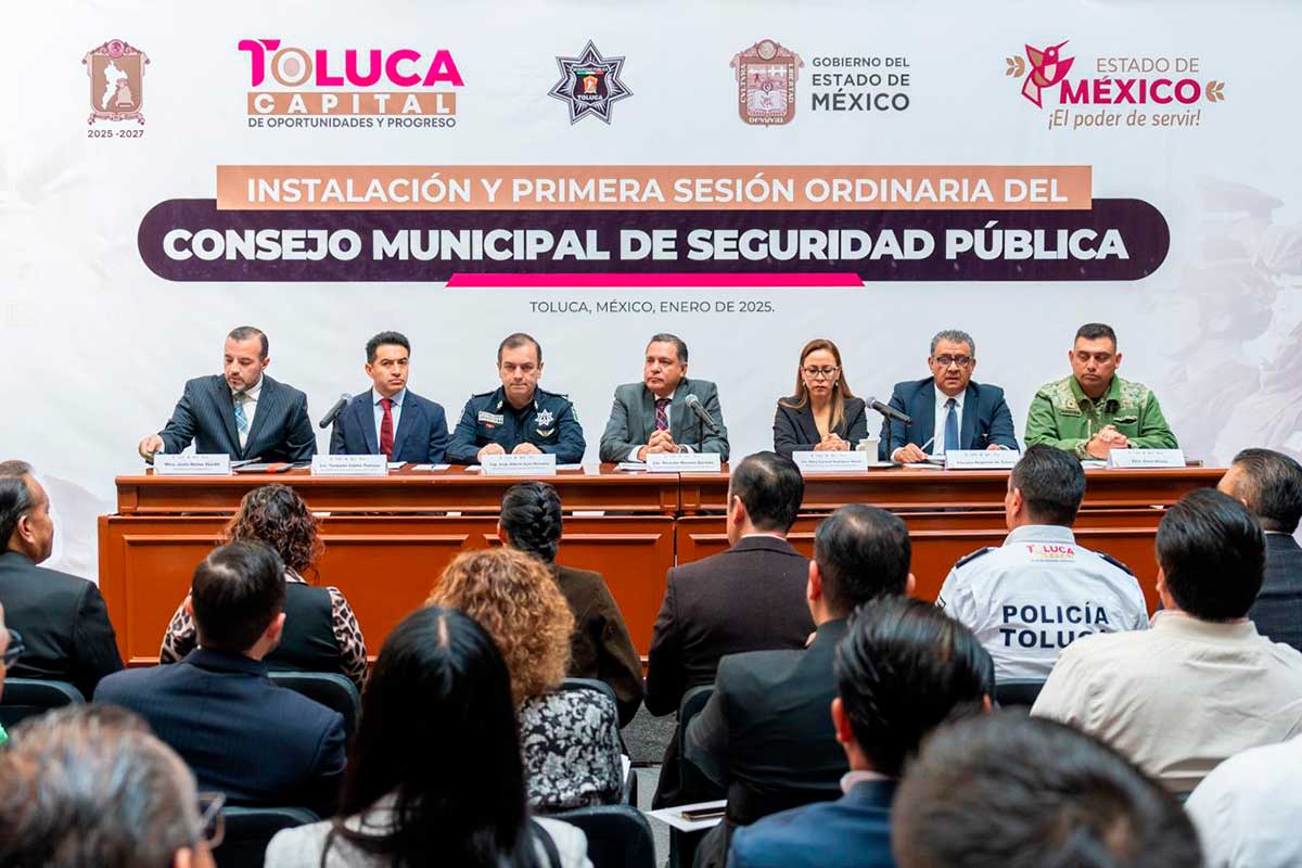 Toluca Trabaja por tu Seguridad: Instalan Consejo Municipal de Seguridad Pública