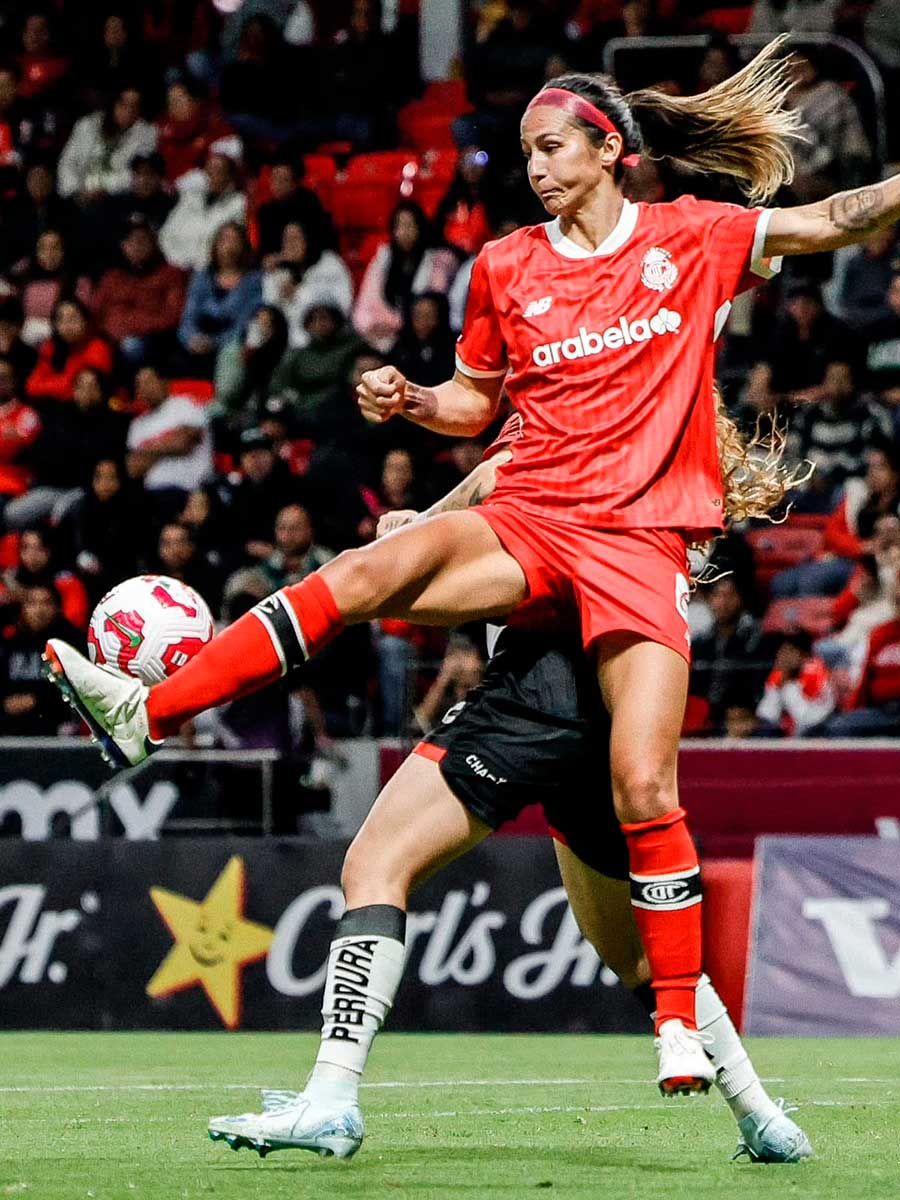 Diablas Rojas del Toluca en encuentro contra el Atlas Femenil.