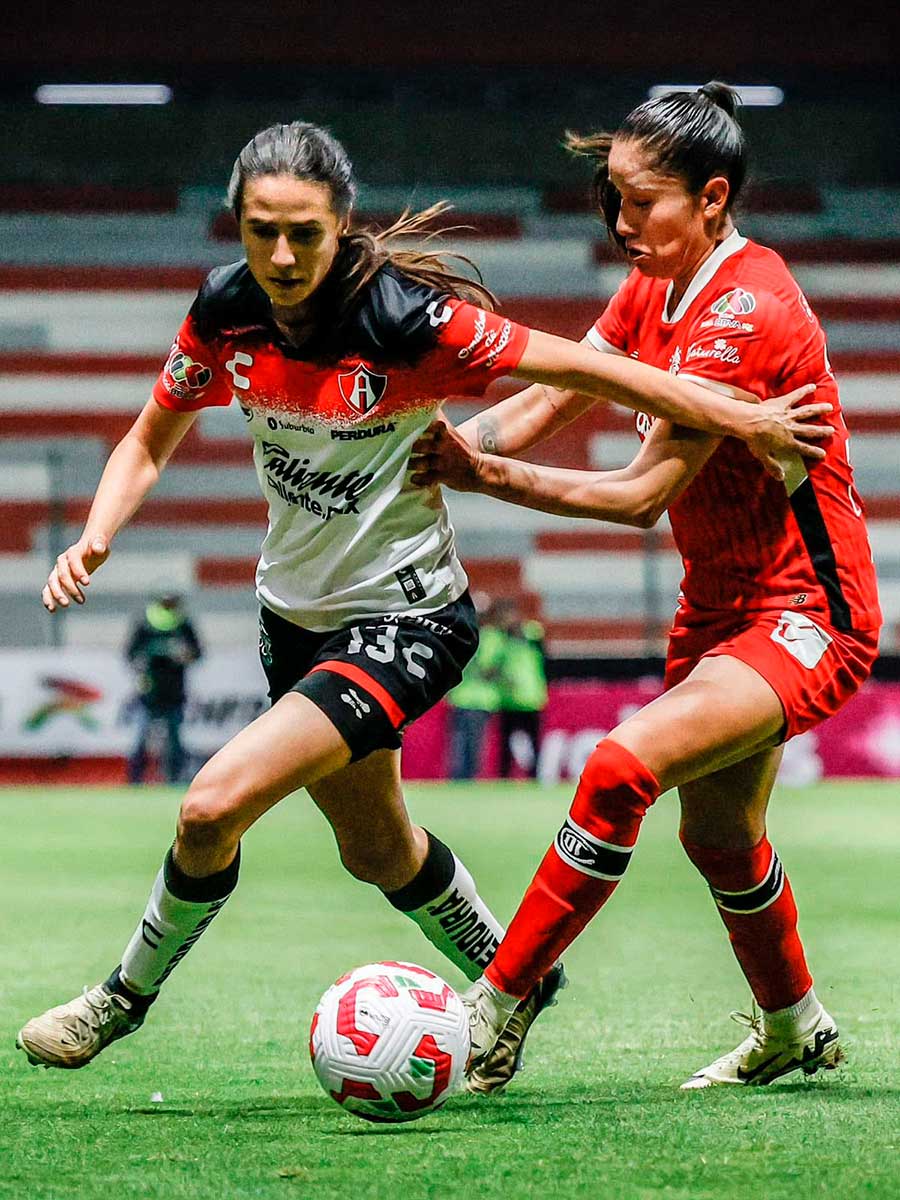 Diablas Rojas del Toluca en encuentro contra el Atlas Femenil.