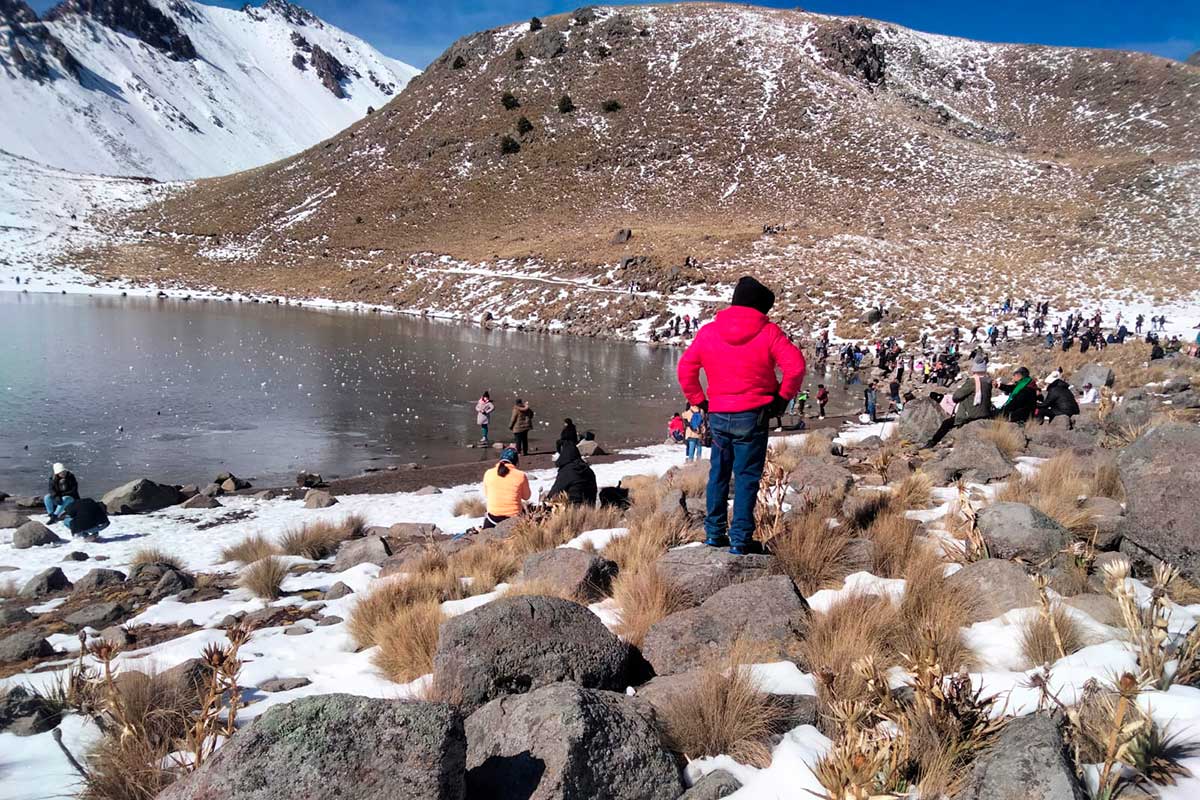 La Brigada Forestal de Toluca monitoreo el Nevado de Toluca.