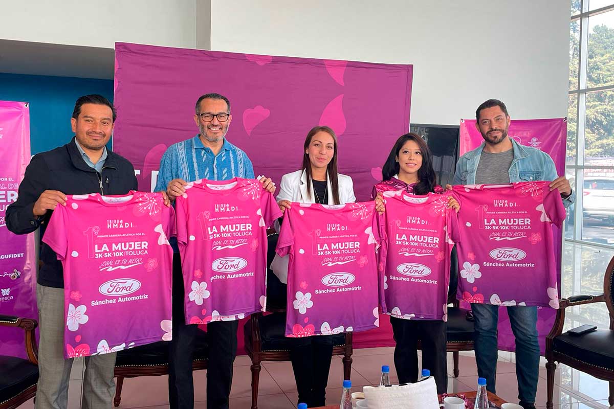 Carrera y activación física en Toluca para conmemorar el Día Internacional de la Mujer